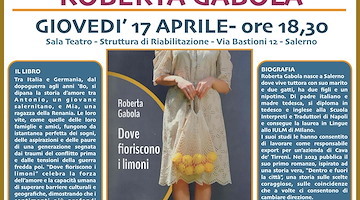 Roberta Gabola torna a “Giovediamoci” con il suo nuovo romanzo Dove fioriscono i limoni