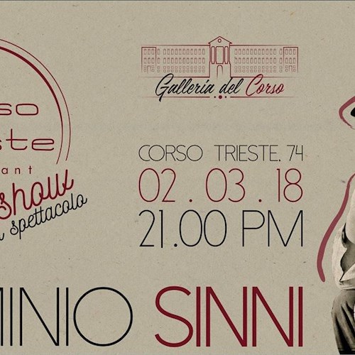Corso Trieste Restaurant ospita la cena spettacolo con il cantautore Erminio Sinni