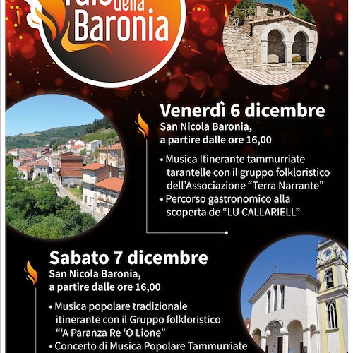 I Falò della Baronia accendono il Natale a San Nicola Baronia