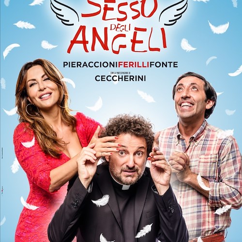 "Il Sesso degli Angeli": Leonardo Pieraccioni, Sabrina Ferilli, Marcello Fonte nel poster ufficiale