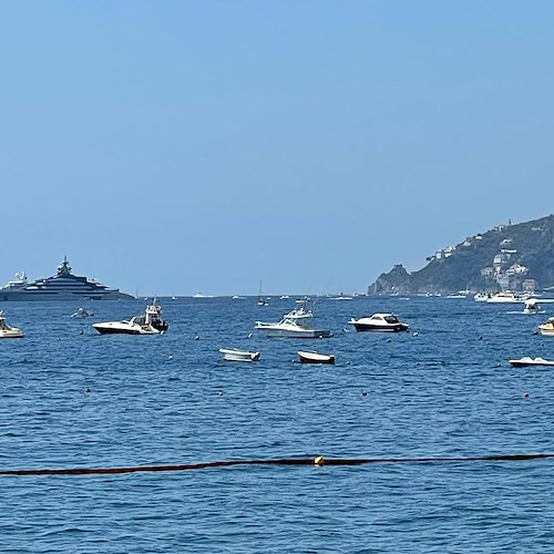 In Costiera Amalfitana torna il Mega Yacht “Nord”, a luglio era stato a Positano /foto