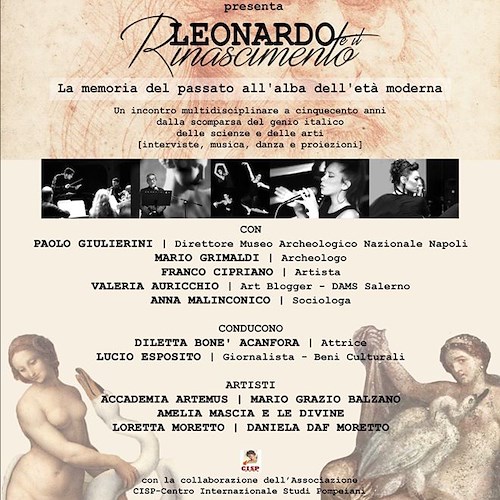 "Leonardo ed il Rinascimento": a Pompei si celebrano i cinquecento anni della scomparsa del genio italico