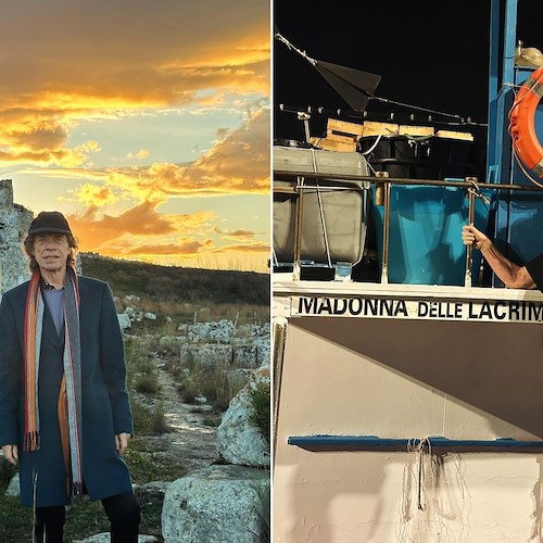Mick Jagger si concede una pausa in Sicilia tra musica e bellezza /foto