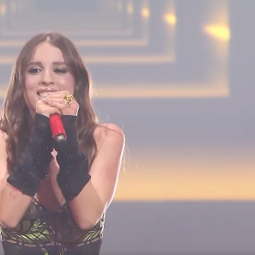 Angelina Mango sul palco dell'Ariston<br />&copy; pagina FB Sanremo 2024