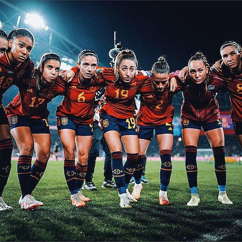 La Nazionale di calcio femminile spagnola<br />&copy; pagina Facebook Spain Football Fans