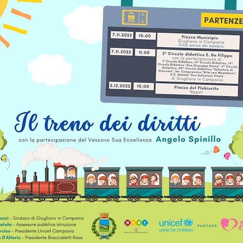 Treno dei Diritti Unicef, fischio di partenza da Giugliano